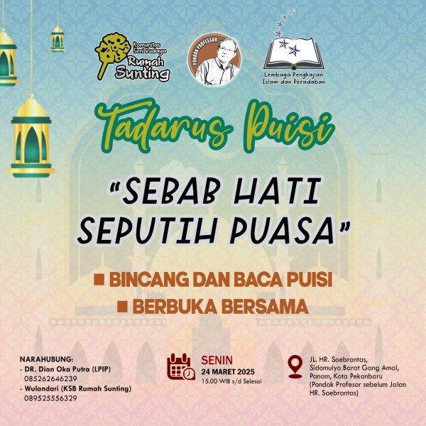 Lusa, Rumah Sunting dan Pondok Professor Gelar Tadarus Puisi, Dihadiri Penyair-Penyair Riau