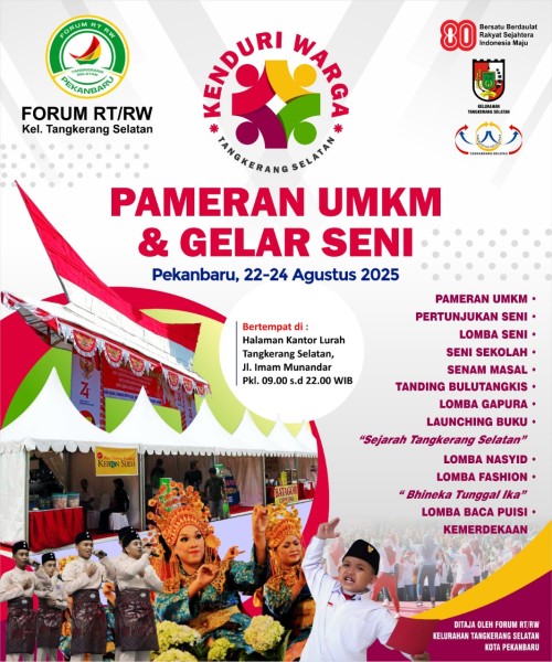 Kenduri Warga Tangkerang Selatan  Digelar 22-24 Agustus 2025