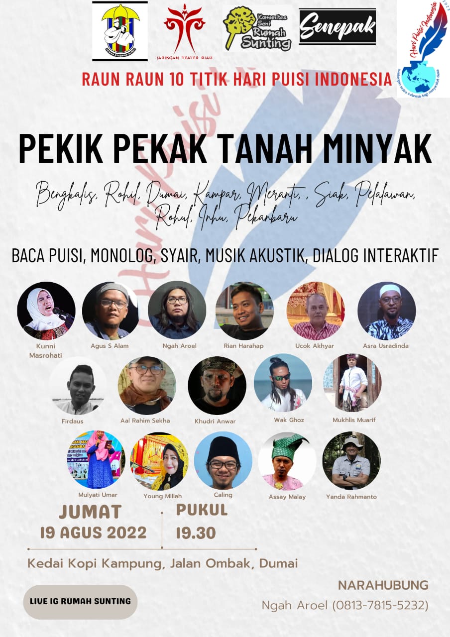 Kota Dumai Jadi Lokasi Perayaan Hari Puisi Ketiga di Riau