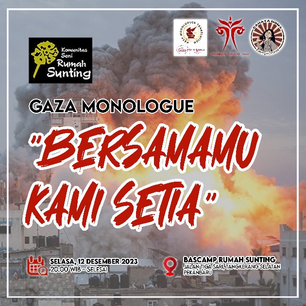 Komunitas Seni Rumah Sunting Gelar Panggung Monolog untuk Gaza